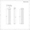Revive - White Vertical Double-Panel Designer Radiator - 63" x 14"
