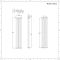 Revive - White Vertical Double-Panel Designer Radiator - 63" x 14"