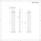 Regent - White Vertical 3-Column Traditional Cast-Iron Style Radiator - 59" x 11.5"
