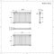 Regent - White Horizontal 2-Column Traditional Cast-Iron Style Radiator - 23.5" x 39.75"