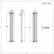 Regent - Black Vertical 2-Column Traditional Cast-Iron Style Radiator - 70.75" x 11.5"