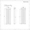 Revive - White Vertical Double-Panel Designer Radiator - 63" x 23.25"