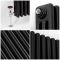 Regent - Black Vertical 2-Column Traditional Cast-Iron Style Radiator - 70.75" x 15"