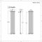 Regent - Black Vertical 2-Column Traditional Cast-Iron Style Radiator - 70.75" x 15"