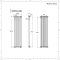 Regent - White Vertical 2-Column Traditional Cast-Iron Style Radiator - 70.75" x 18.5"