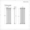 Regent - White Vertical 2-Column Traditional Cast-Iron Style Radiator - 70.75" x 22"