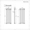 Regent - White Vertical 3-Column Traditional Cast-Iron Style Radiator - 59" x 22"