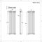 Regent - White Vertical 3-Column Traditional Cast-Iron Style Radiator - 70.75" x 22"