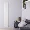 Edifice - White Vertical Single-Panel Designer Radiator - 70" x 11"