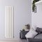 Edifice - White Vertical Double-Panel Designer Radiator - 70" x 16.5"