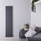 Edifice - Anthracite Vertical Double-Panel Designer Radiator - 70" x 16.5"