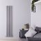 Revive - Silver Vertical Double-Panel Designer Radiator - 70.75" x 14"