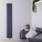 Aurora - Anthracite Aluminum Vertical Designer Radiator - 63" x 11"