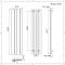 Aurora - Anthracite Aluminum Vertical Designer Radiator - 63" x 14.75"