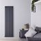 Delta - Anthracite Vertical Single Slim-Panel Designer Radiator - 70" x 19.25"