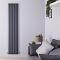 Revive - Anthracite Vertical Single-Panel Designer Radiator - 70" x 14"
