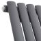 Revive - Anthracite Vertical Single-Panel Designer Radiator - 70" x 9.25"