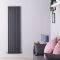 Sloane - Anthracite Vertical Double Flat-Panel Designer Radiator - 70" x 18.5"