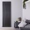 Revive - Black Vertical Double-Panel Designer Radiator - 70" x 23.25"