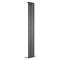 Delta - Black Vertical Single Slim-Panel Designer Radiator - 70" x 11"