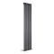 Delta - Black Vertical Single Slim-Panel Designer Radiator - 70" x 16.5"