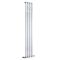 Delta - Chrome Vertical Single Slim-Panel Designer Radiator - 70.75" x 11.75"