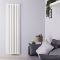 Revive Caldae - White Vertical Double-Panel Designer Radiator - 70" x 18.5"