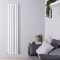 Revive - White Vertical Double-Panel Designer Radiator - 70" x 14"