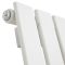 Delta - White Vertical Single Slim-Panel Designer Radiator - 70" x 16.5"