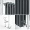 Marquis - Anthracite Traditional Heated Towel Warmer - 36.75" x 17.75"