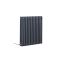 Regent Electric - Anthracite Horizontal 3-Column Traditional Cast-Iron Style Plug-In Radiator - 23.5" x 23"
