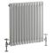 Regent - White Horizontal 2-Column Traditional Cast-Iron Style Radiator - 23.5" x 23.75"