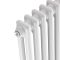 Regent - White Horizontal 2-Column Traditional Cast-Iron Style Radiator - 23.5" x 23.75"
