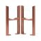 Regent - Metallic Copper Floor Mounting Feet Kit for 3 Column Traditional Radiator