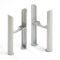 Regent - Metallic Silver Floor Mounting Feet Kit for 3 Column Traditional Radiator