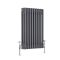 Regent - Anthracite Horizontal 3-Column Traditional Cast-Iron Style Radiator - 23.5" x 16.75"