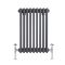 Regent - Anthracite Horizontal 3-Column Traditional Cast-Iron Style Radiator - 23.5" x 16.75"