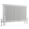 Regent - White Horizontal 3-Column Traditional Cast-Iron Style Radiator - 23.5" x 39.75"