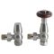 Regent - Traditional Satin Thermostatic Angled Radiator Valve Pack