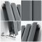 Edifice - Anthracite Vertical Double-Panel Designer Radiator - 70" x 16.5"