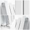 Edifice - White Vertical Double-Panel Designer Radiator - 70" x 11"