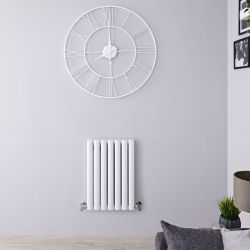 Revive Air - White Aluminum Horizontal Double-Panel Designer Radiator - 23.5" x 16.25"