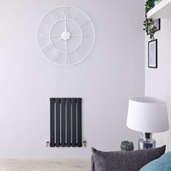 Delta - Anthracite Horizontal Single Slim-Panel Designer Radiator - 25" x 16.5"