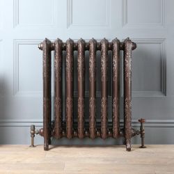 Charlotte - Ornate Cast Iron Radiator - 30.24" Tall - Antique Copper - Multiple Sizes Available