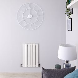 Delta - White Horizontal Single Slim-Panel Designer Radiator - 25" x 16.5"