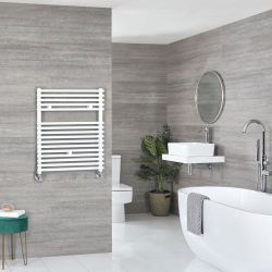 Arno - White Hydronic Bar On Bar Towel Warmer - 28 3/4” x 17 3/4”