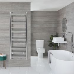 Neva Electric - Chrome Flat Plug-In Towel Warmer - 63” x 19 5/8”
