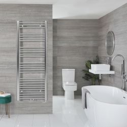 Neva Electric - Chrome Flat Plug-In Towel Warmer - 63” x 23 5/8”