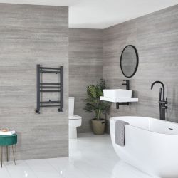 Kent - Anthracite Hydronic Flat Towel Warmer - 23 5/8” x 15 3/4”