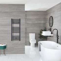 Artle Electric - Anthracite Flat Plug-In Towel Warmer - 39” x 16”